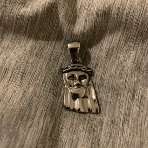 .925 Sterling Silver Jesus Pendant